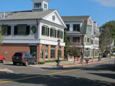 The area one block north of the post road, just east of...